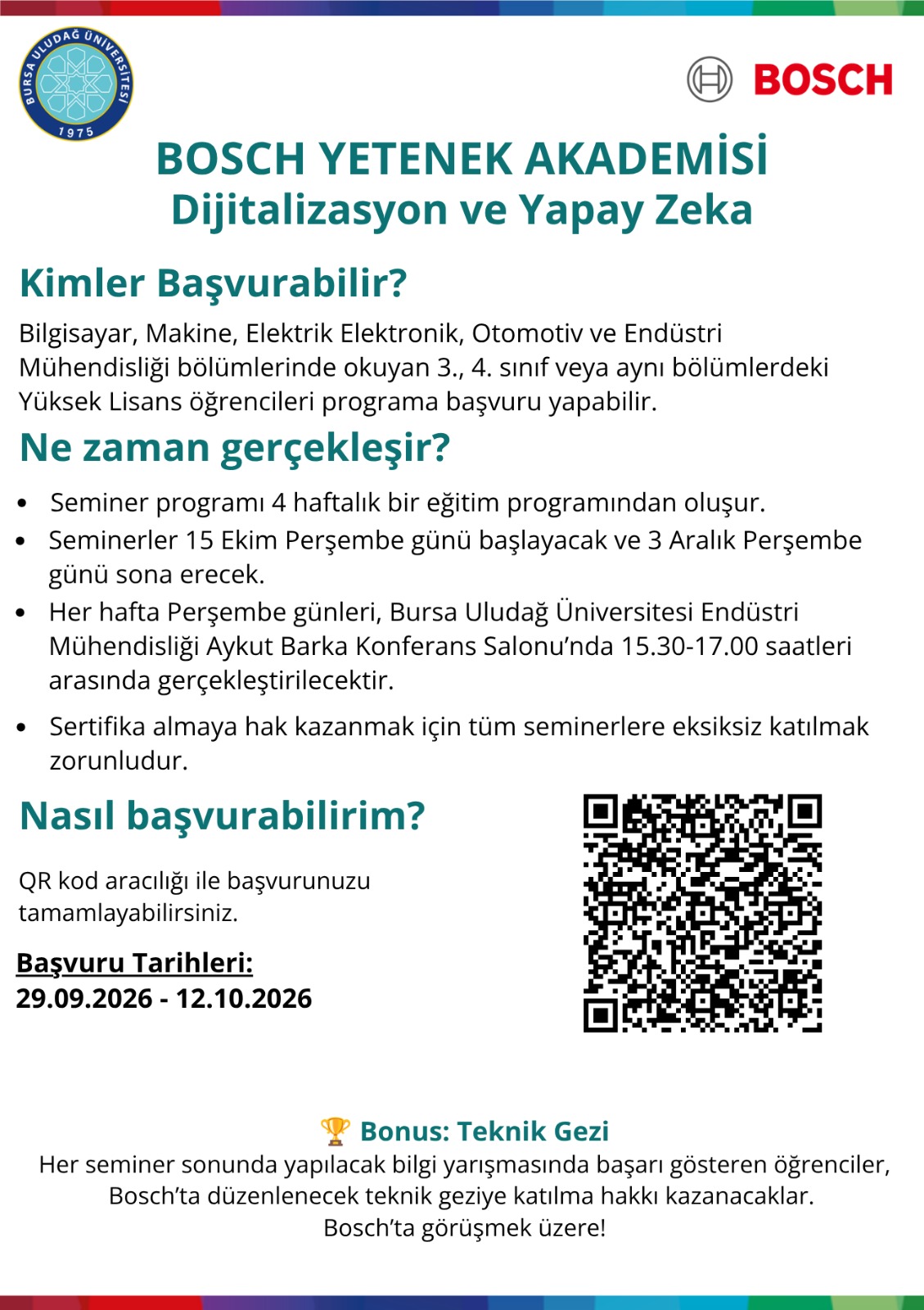 BOSCH Yetenek Akademisi Dijitalizasyon ve Yapay Zekâ 